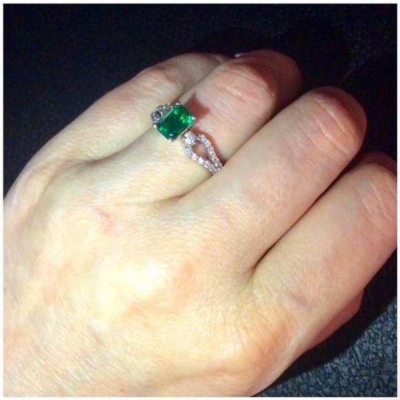 14k Dana Augustine Emerald Cut Emerald & Diamond Ring ☘️ - Picture 4 of 14